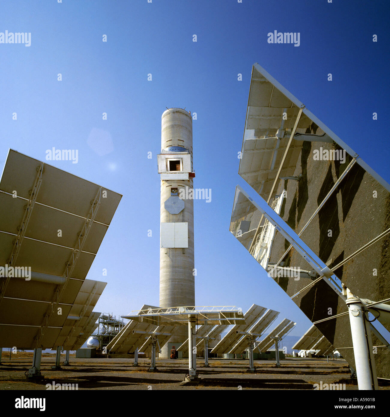 Solar Energy Power Plant EASA 1 Tabernes Almeria Spain Stock Photo - Alamy