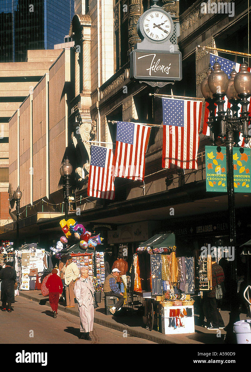 Boston Downtown Crossing Shopping Stock Photo Alamy