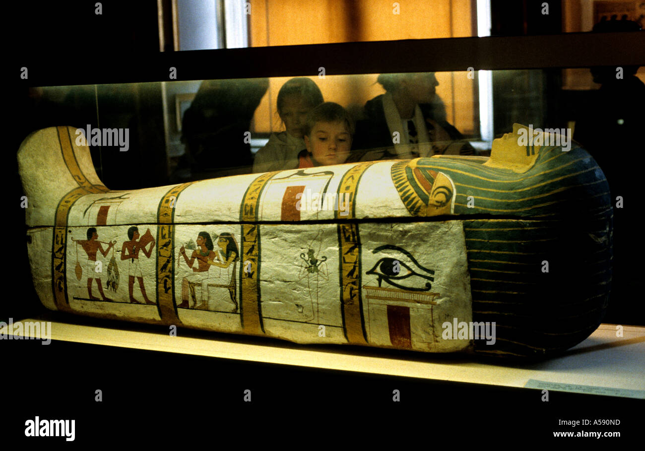 Egyptian Art Madja Sarcophages 1480 bc Stock Photo