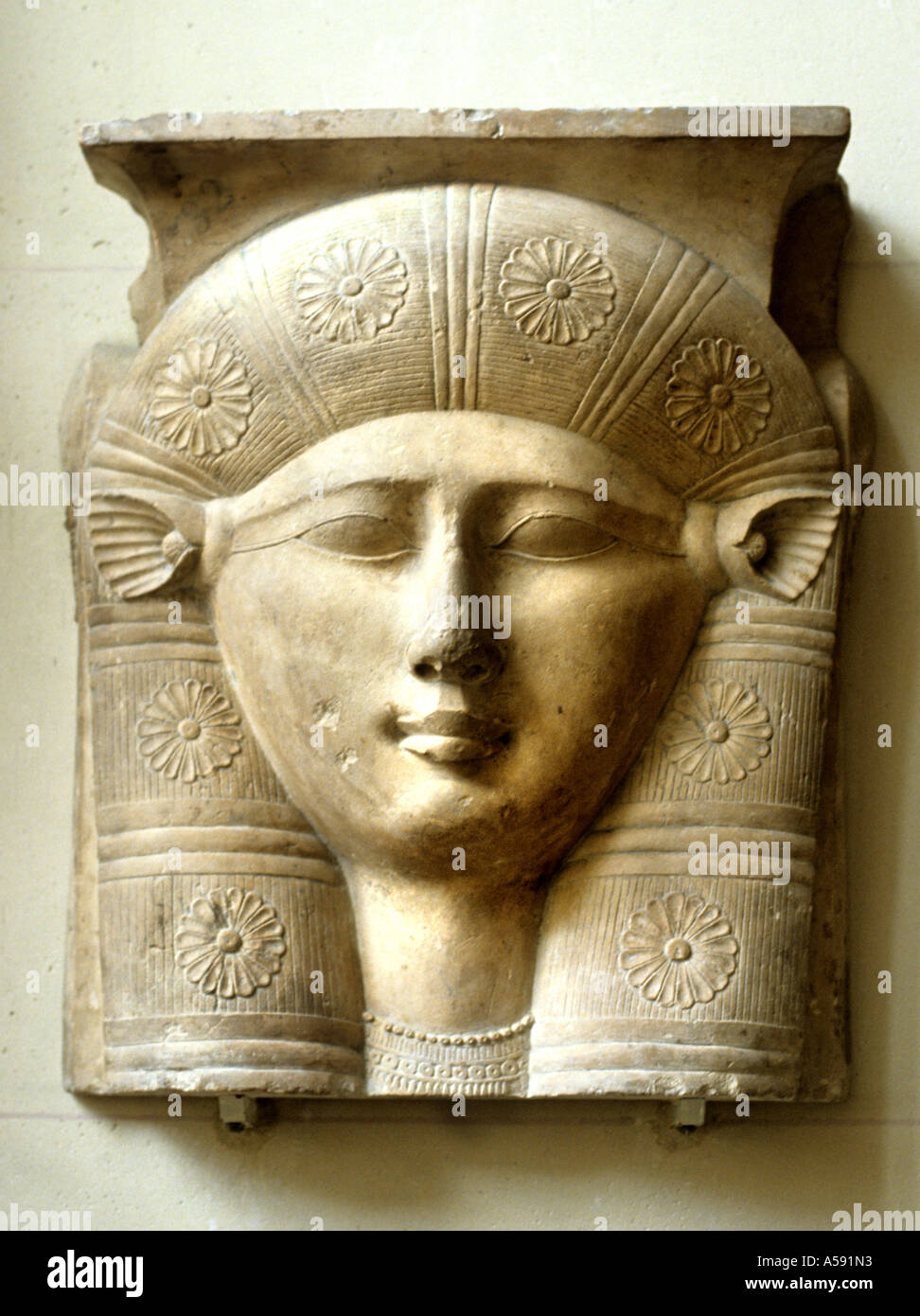 Hathor Head Egypt Egyptian museum archaeology Stock Photo Alamy
