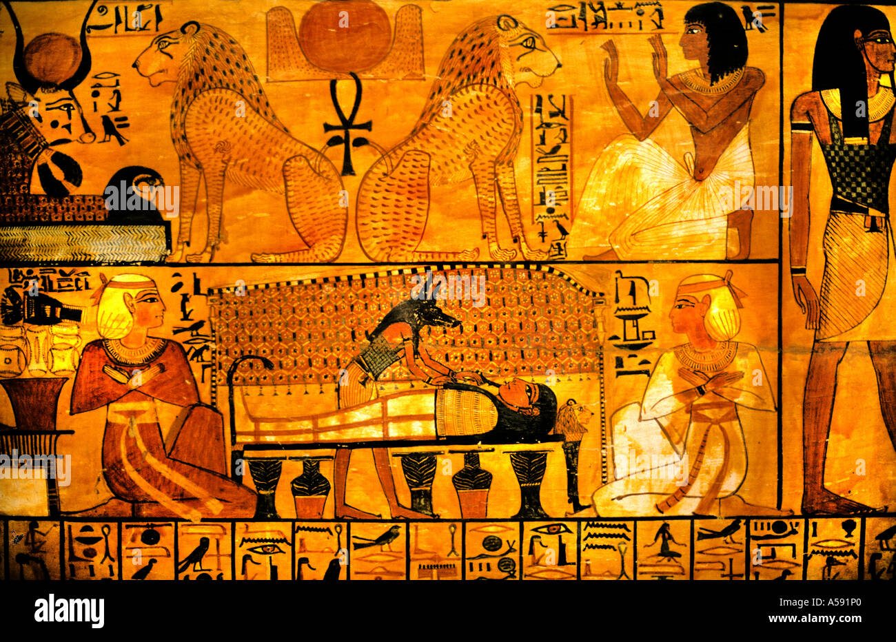 Sarcophagus Pharaoh Egyptian Egypt hieroglyph  Coffin Stock Photo