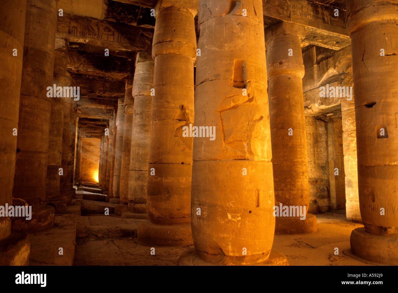 Abydos Temple Egypt Egyptian Stock Photo