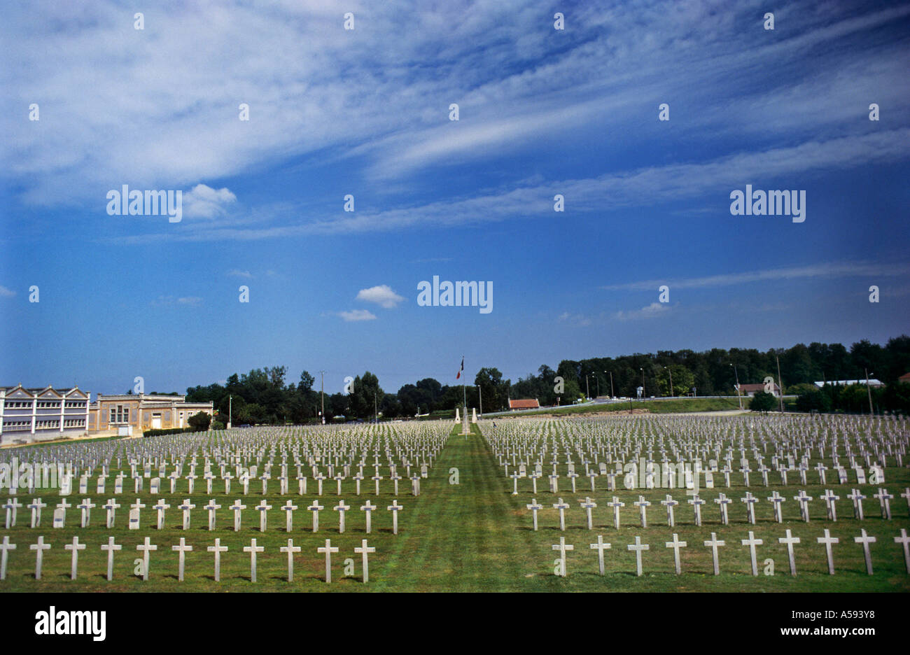 Graves in the First World War French military cemetery Sillery France Stock Photo