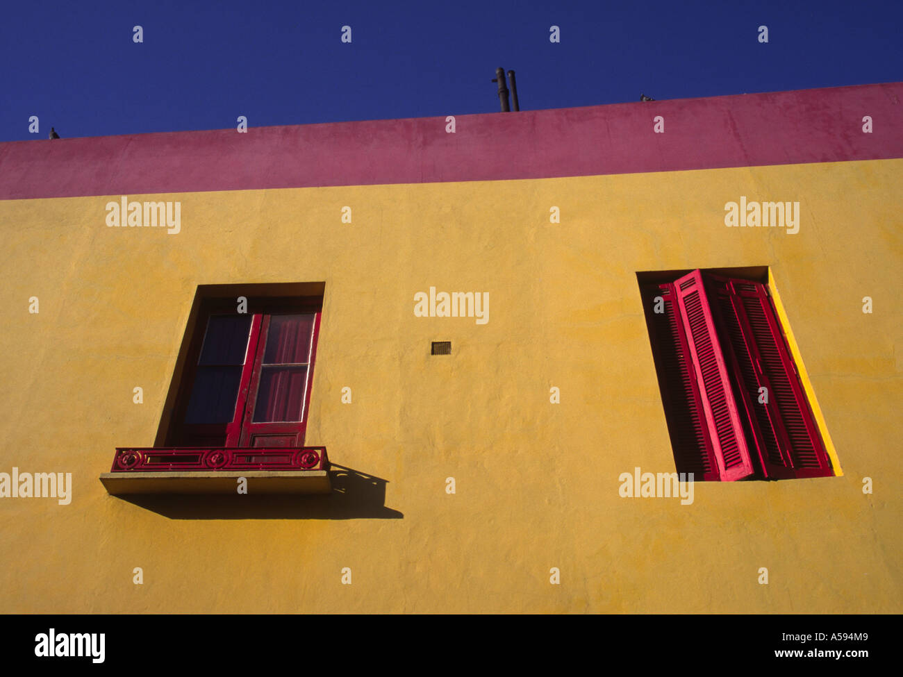 yellow and red house boca neighbourhoodbuenos aires argentina Stock