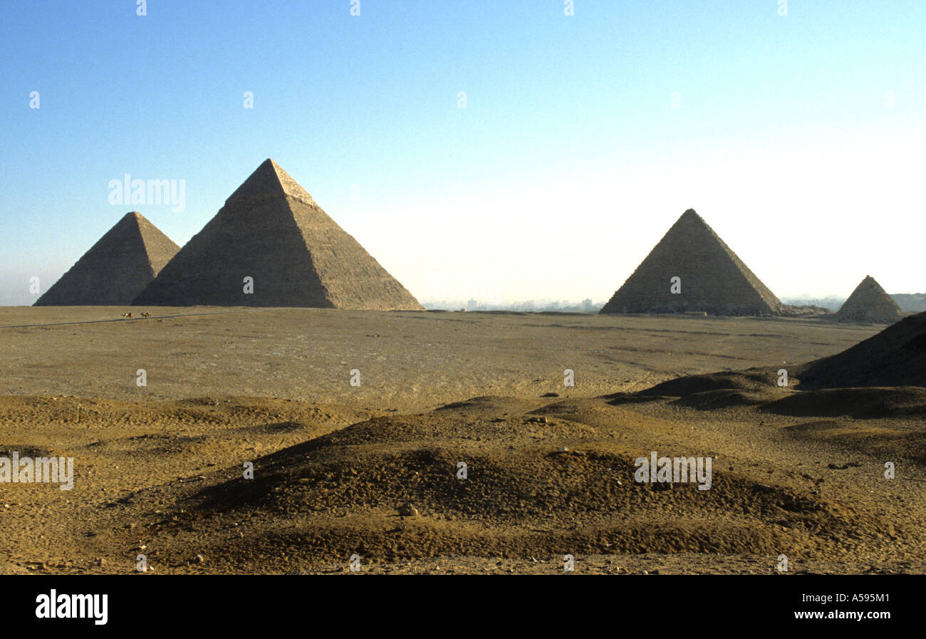 Giza Cairo Pyramid Pyramids pyramids Cheops Gizeh Stock Photo