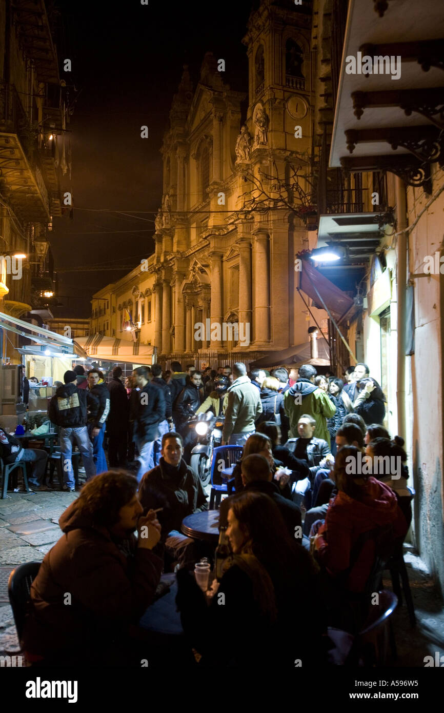 Via Bara all'Olivella Palermo Sicily Stock Photo