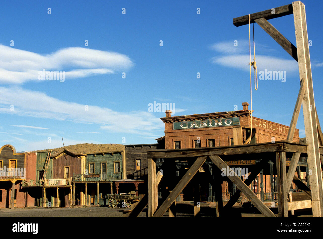 Old Movie Set in the Sierra Nevada Andalucia Spain Spaghetti westerns Stock Photo