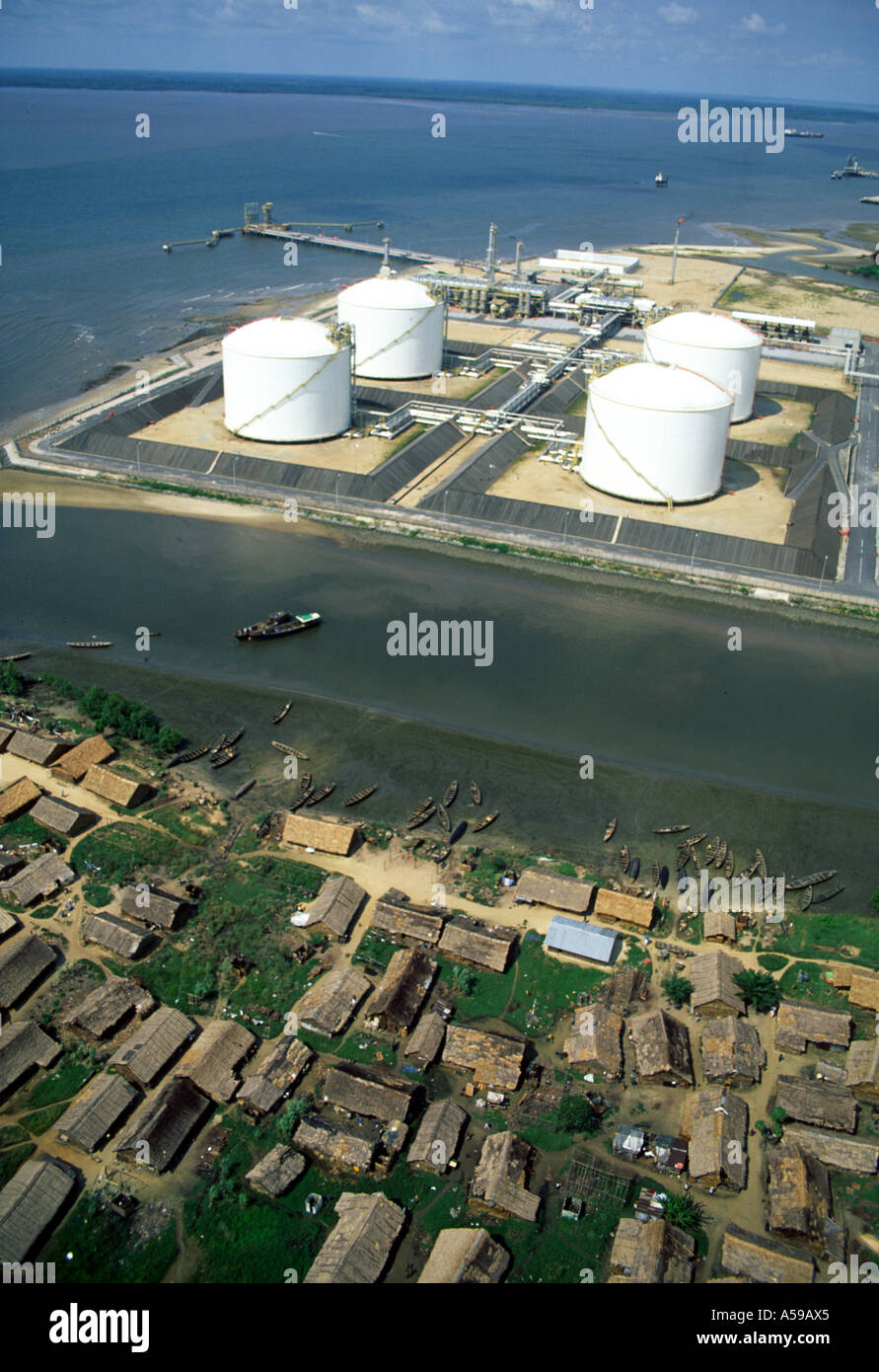 bonny oil terminal niger delta nigeria west africa Stock Photo Alamy