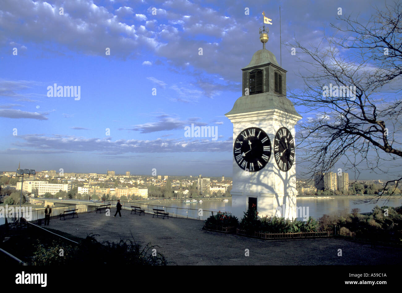 A view of Novi Sad,  a city in northern Serbia Stock Photo