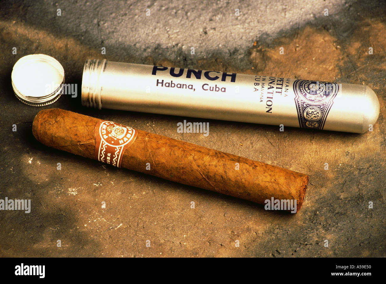 cigarette havana cigar smoking havana tobacco box brown smoke Stock Photo