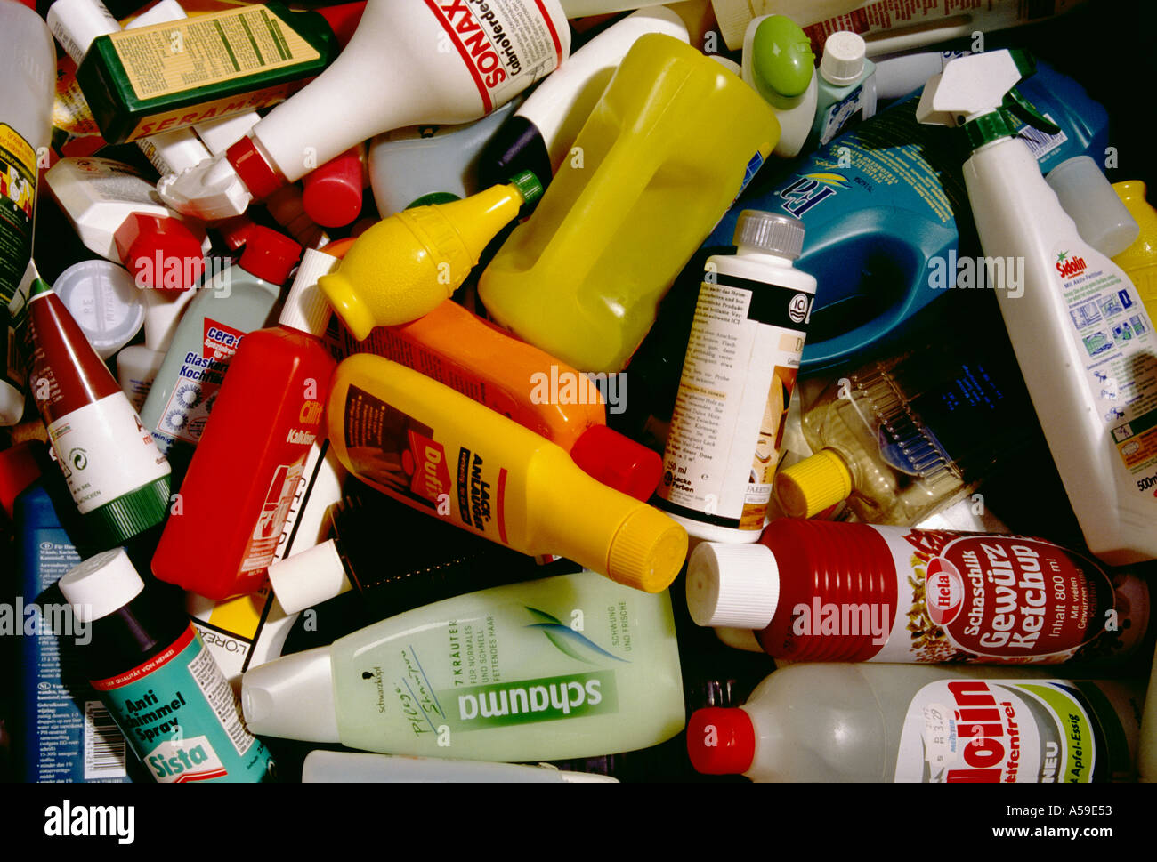 Recycling of plastics packages re processing Stock Photo Alamy