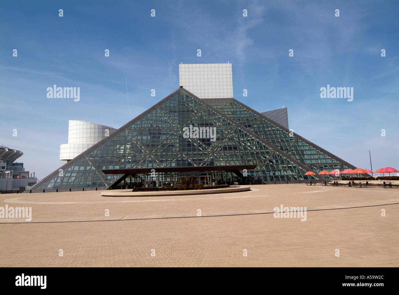 Rock and Roll Hall of Fame Downtown Cleveland Ohio sightseeing