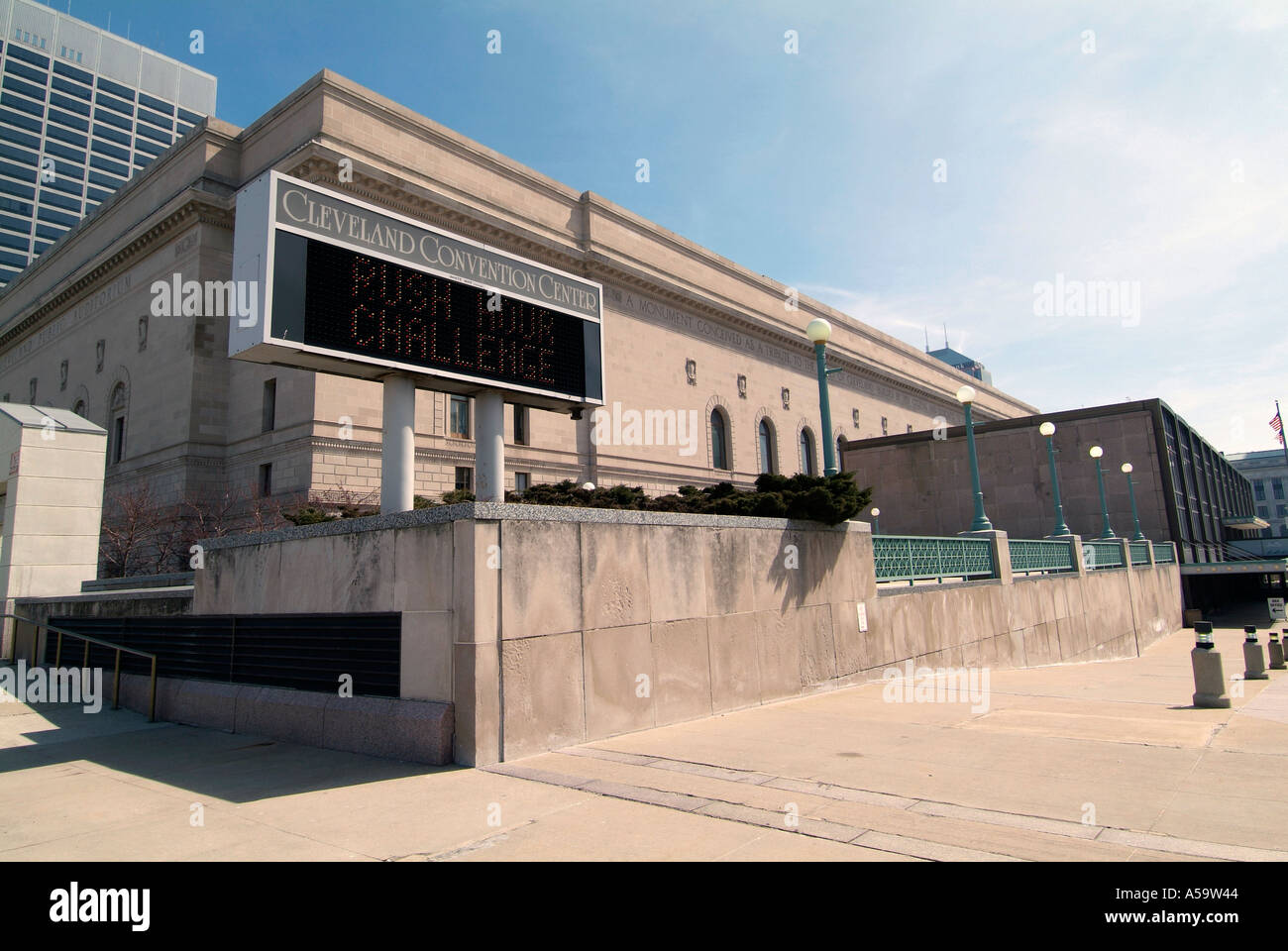 Convention Center Downtown Cleveland Ohio sightseeing landmarks and tourist attractions Stock Photo