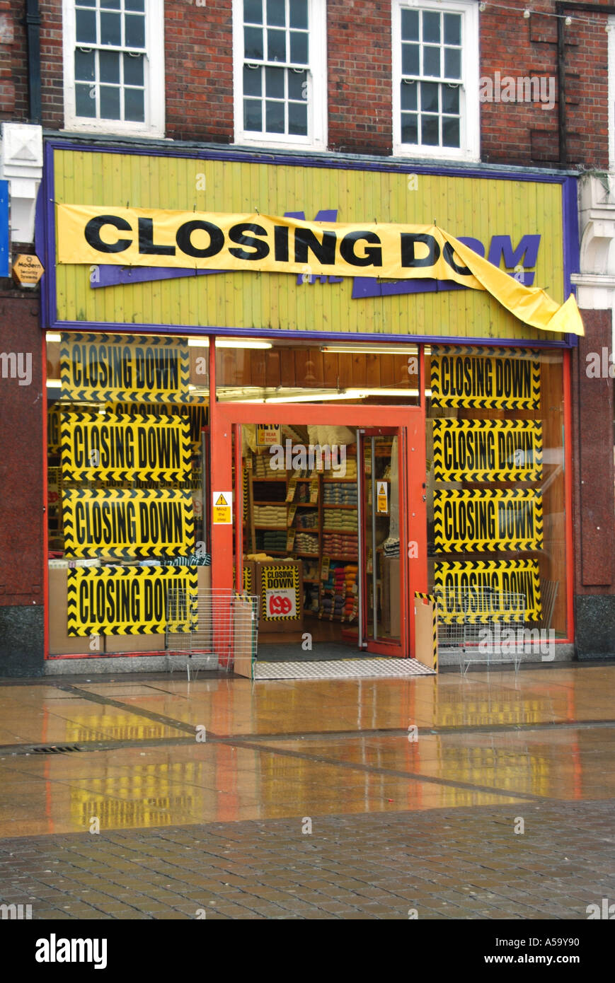 Typical high street shop unit housing small independent business shop