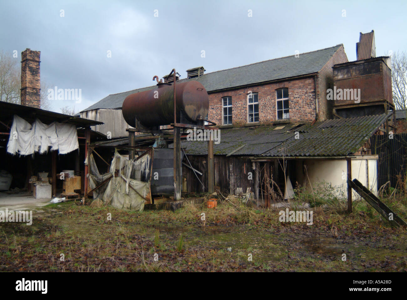 Derelict Mill Buildings in Cheshire Stock Photo Alamy