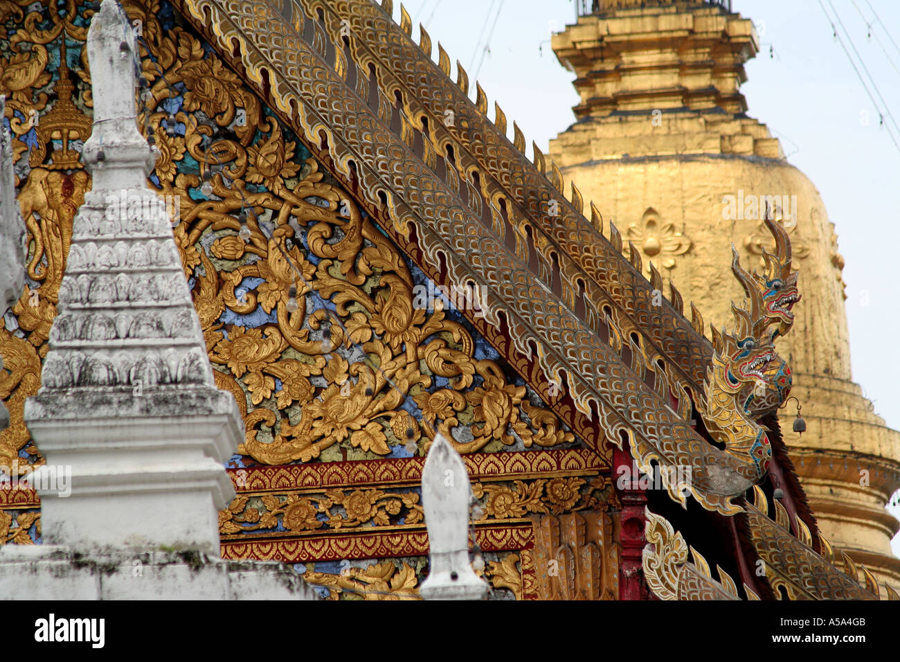 Chiang Mai, Thailand, temple detail Stock Photo