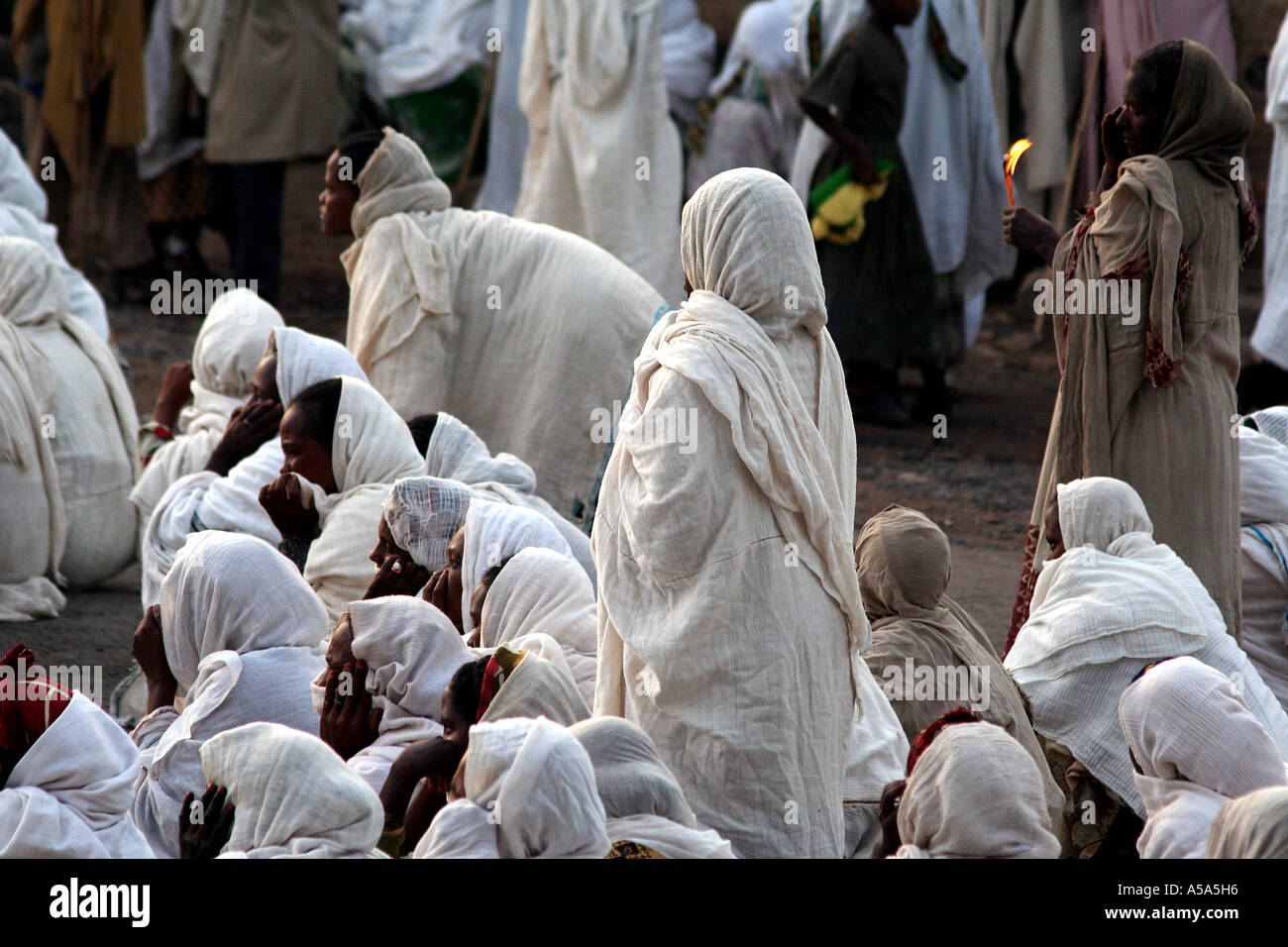 Aksum, Axum, Ethiopia, Procession of the Arc of the Covenant, UNESCO Stock Photo