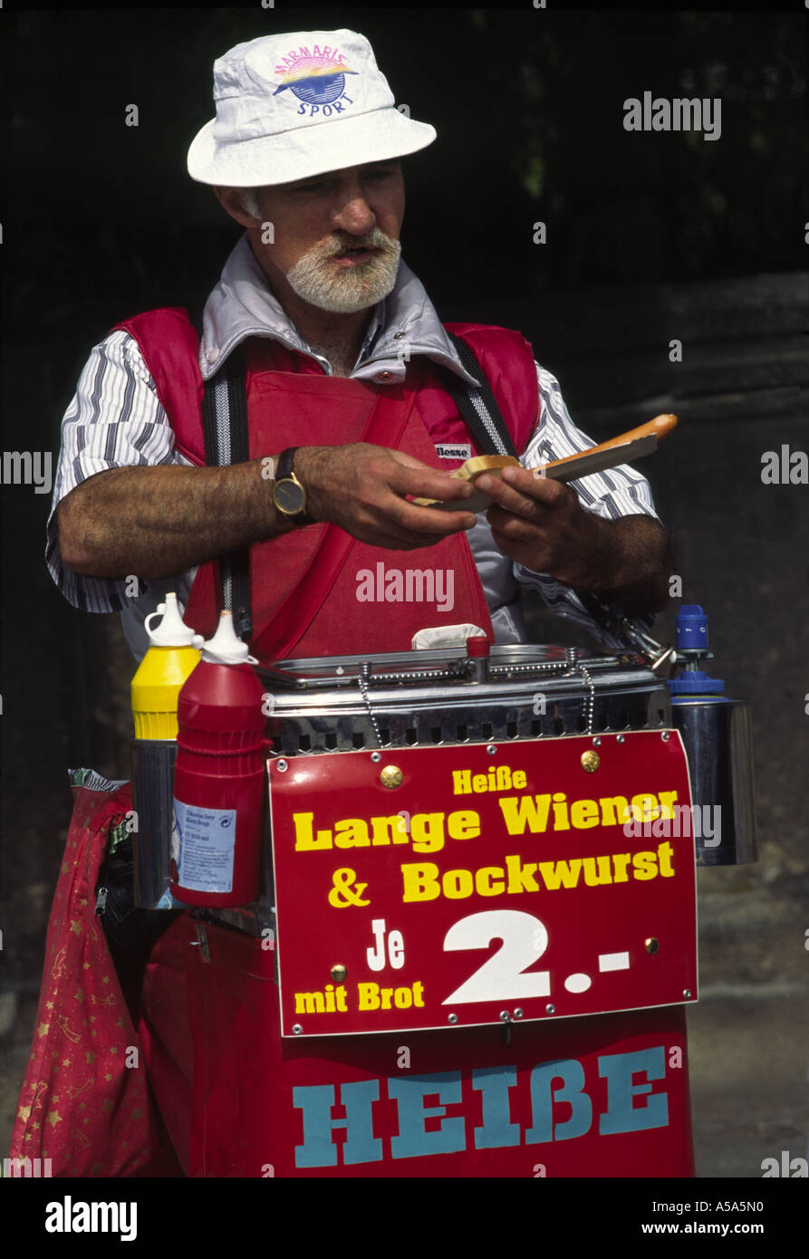 Sausage Vendor Berlin Germany Stock Photo Alamy