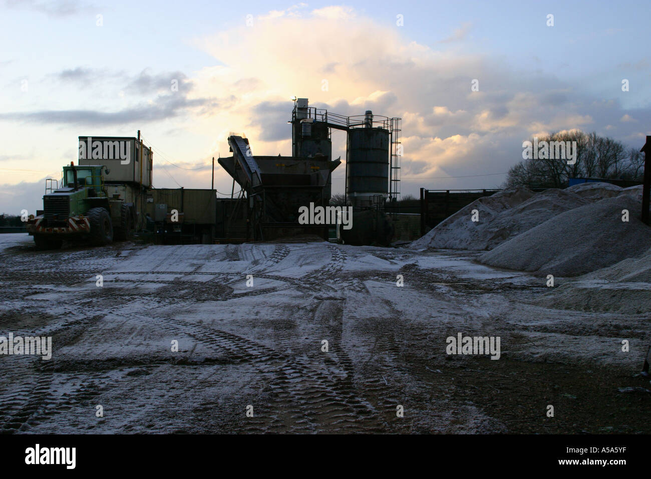 Gravel extraction plant in the trent valley Stock Photo