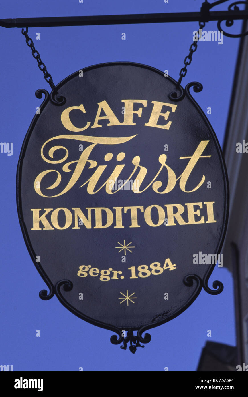 Cafe Furst Salzburg Austria Stock Photo