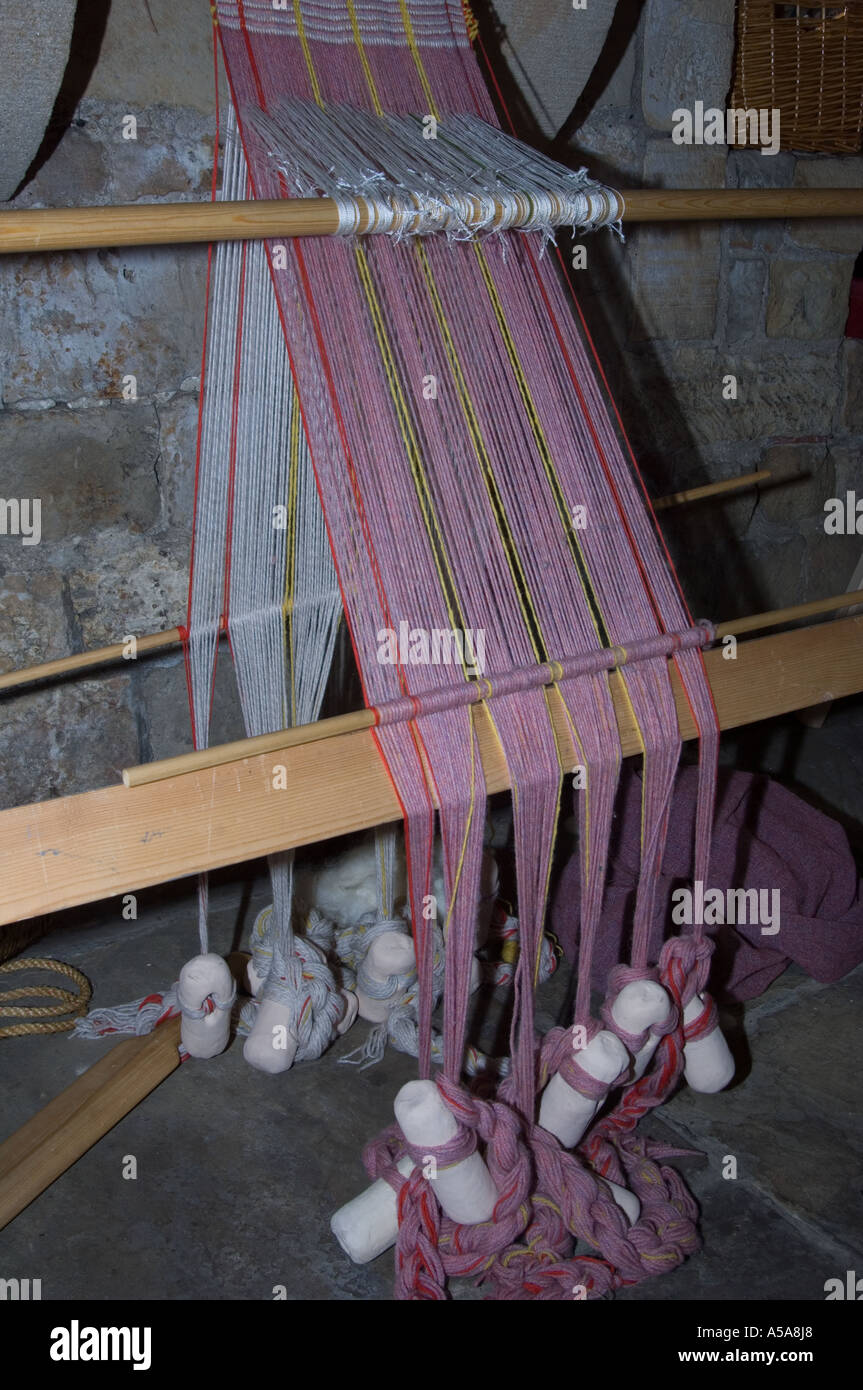 Cloth manufactured by Regia Anglorum at the Jorvik Viking festival York 2006 Stock Photo Alamy