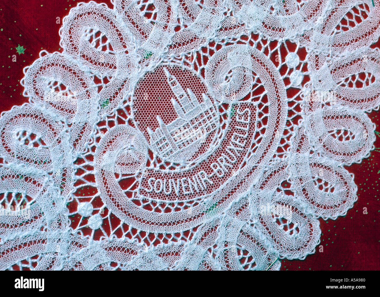 Lace product, Brussels, Belgium Stock Photo