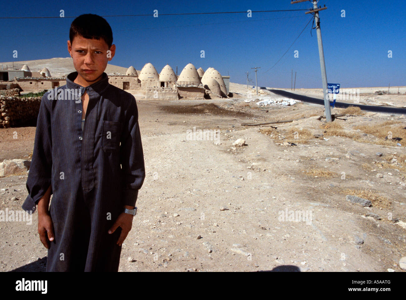 A boy from the beehive village in Aleppo Syria Stock Photo - Alamy