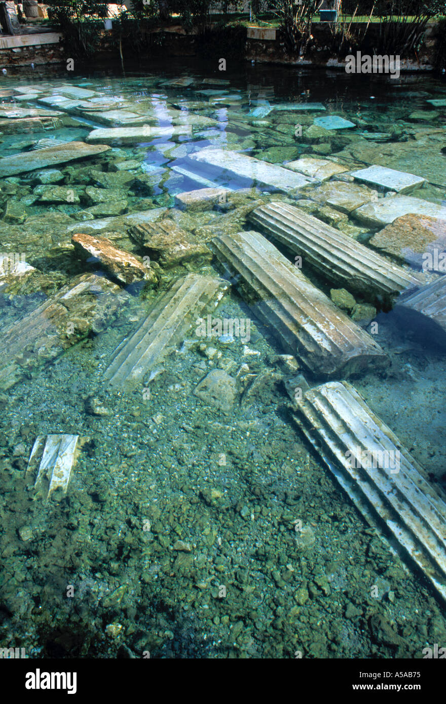Hot Spring, Hierapolis, Turkey Stock Photo