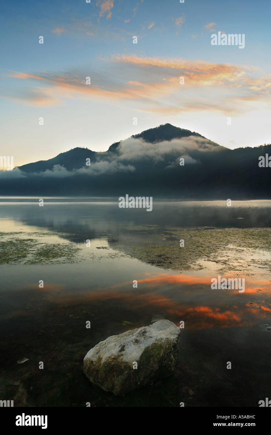 Lake Kintamani at Sunrise Stock Photo - Alamy