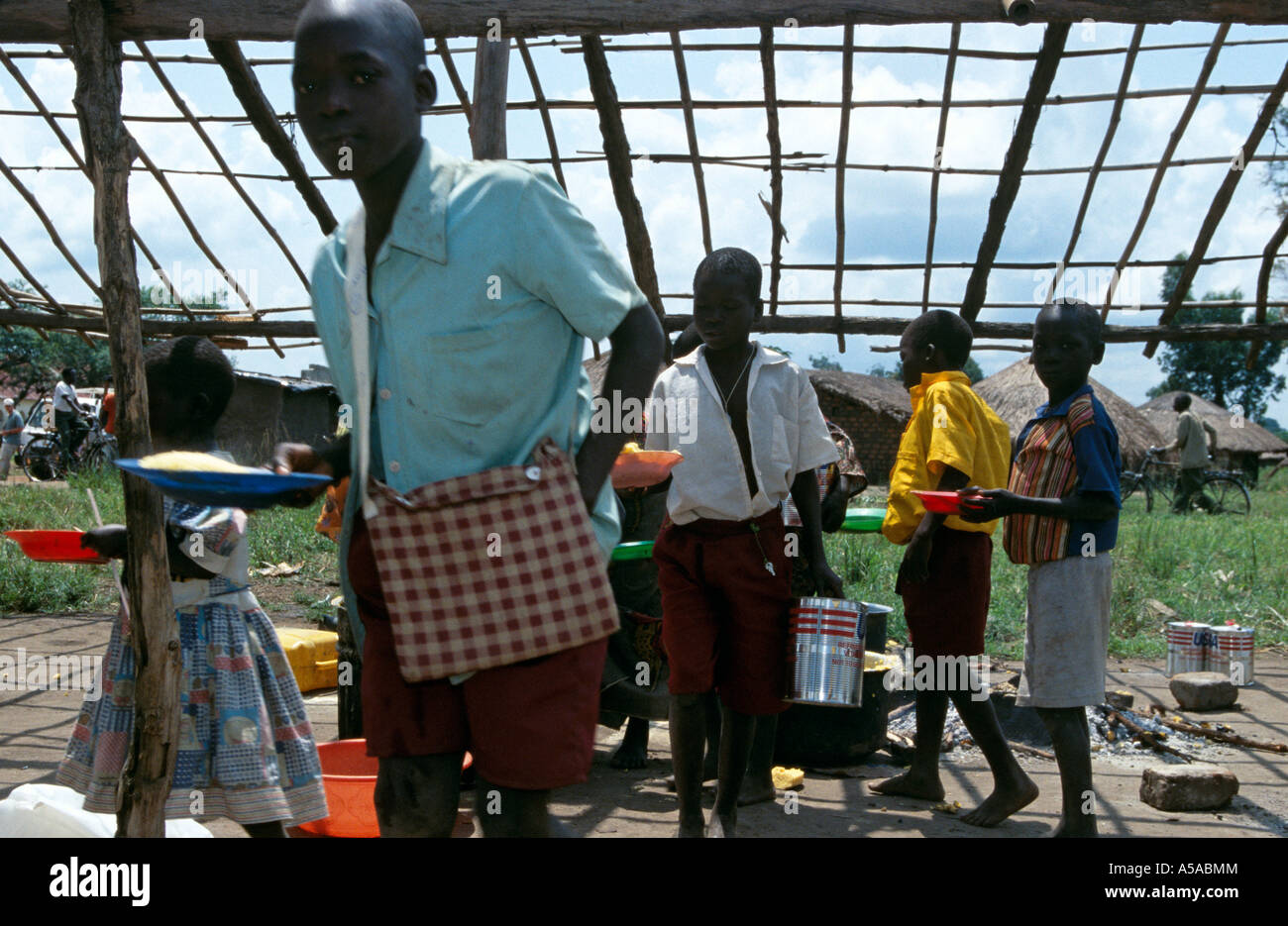 Food aid is provided to the people in Uganda Stock Photo Alamy
