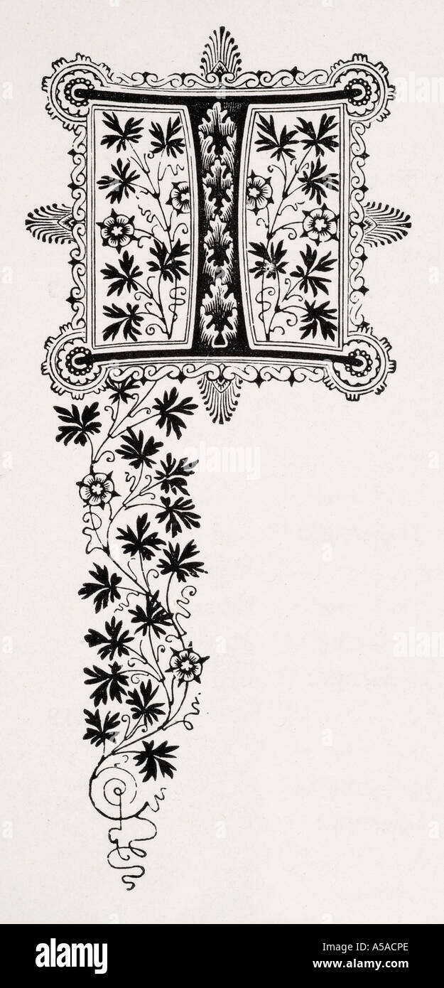 O Floral flower paragraph pattern ink mirror embellish calligraphy