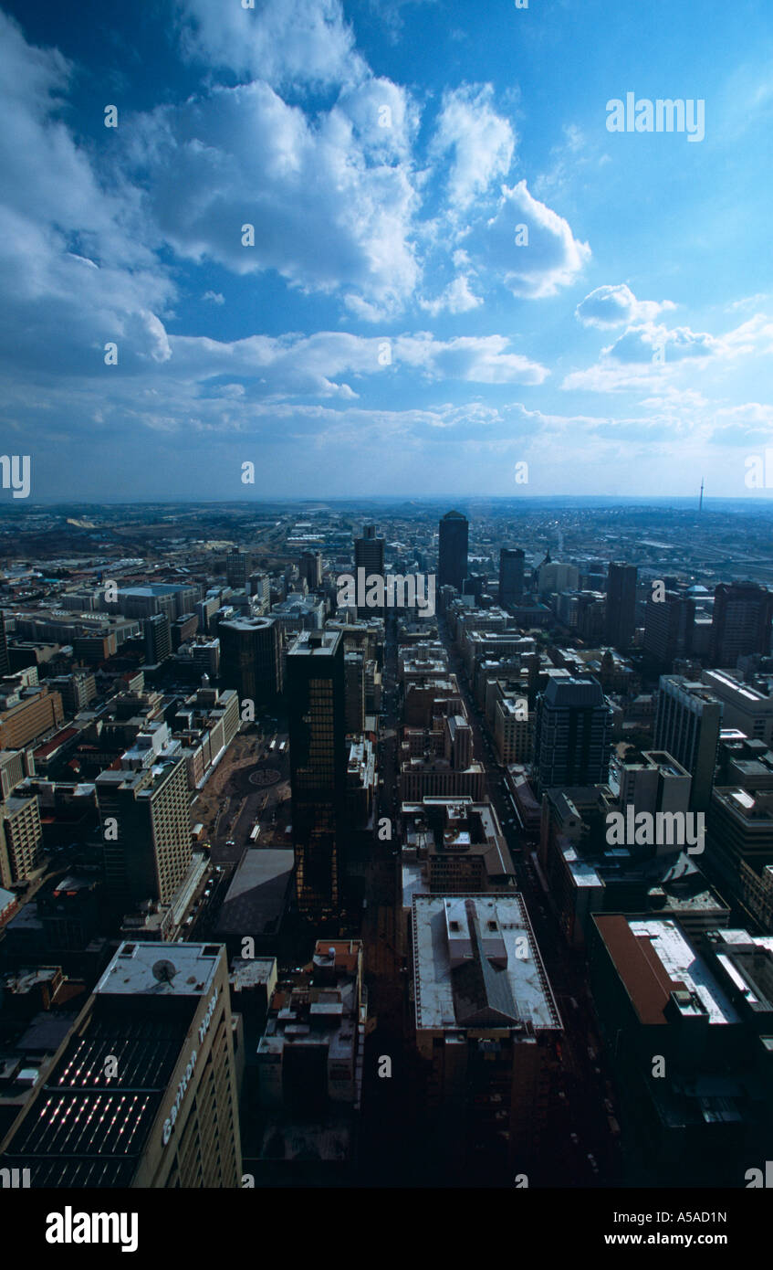 An aerial view over the city of Johannesburg South Africa Stock Photo ...