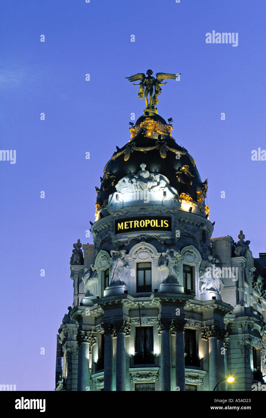 Metropolis Building, Madrid, Spain Stock Photo