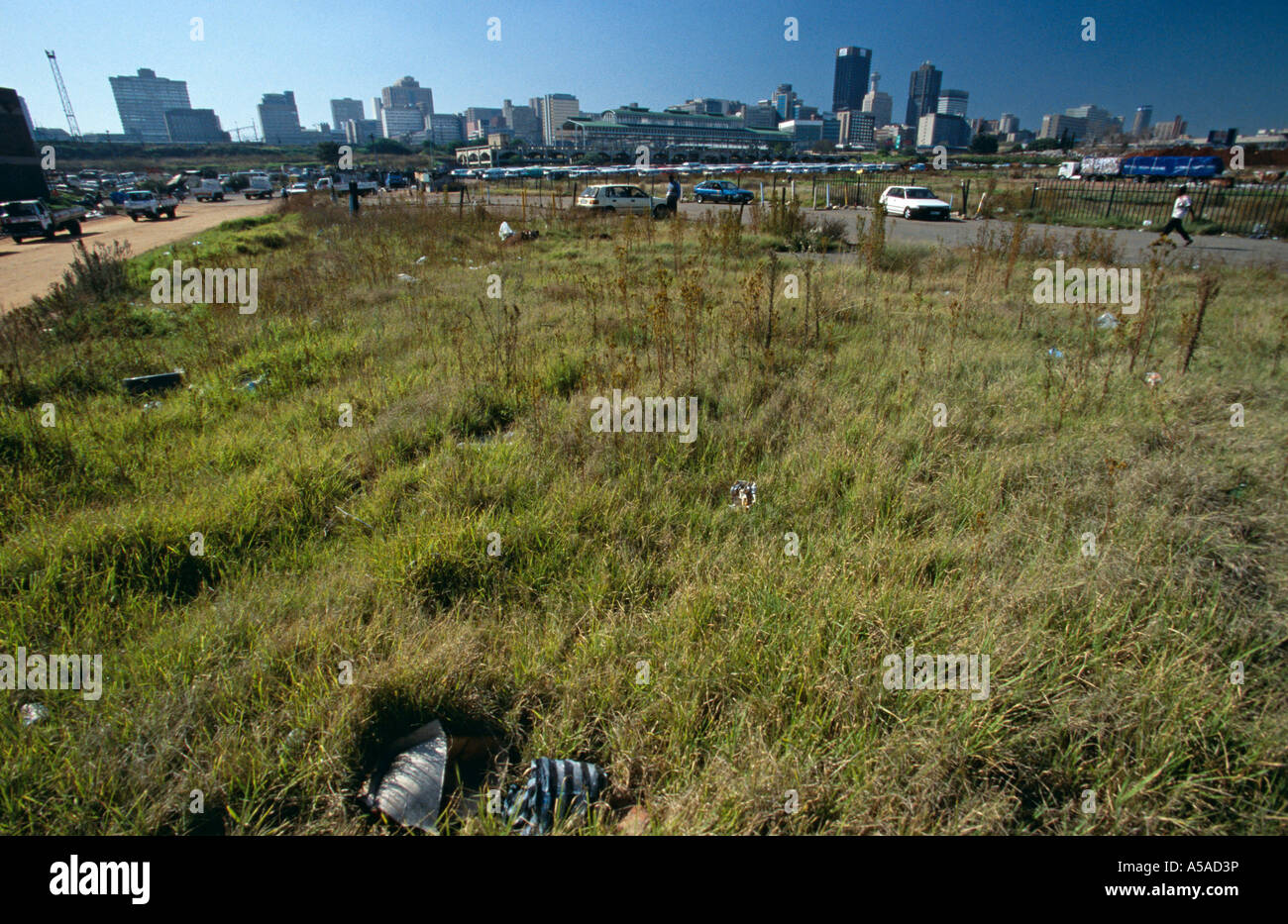A piece of undeveloped land in Johannesburg South Africa Stock Photo