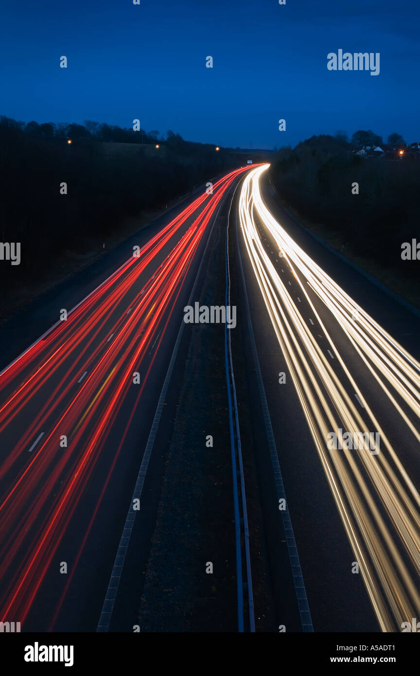 Light Trails On a Motorway / Highway / Freeway Stock Photo - Alamy