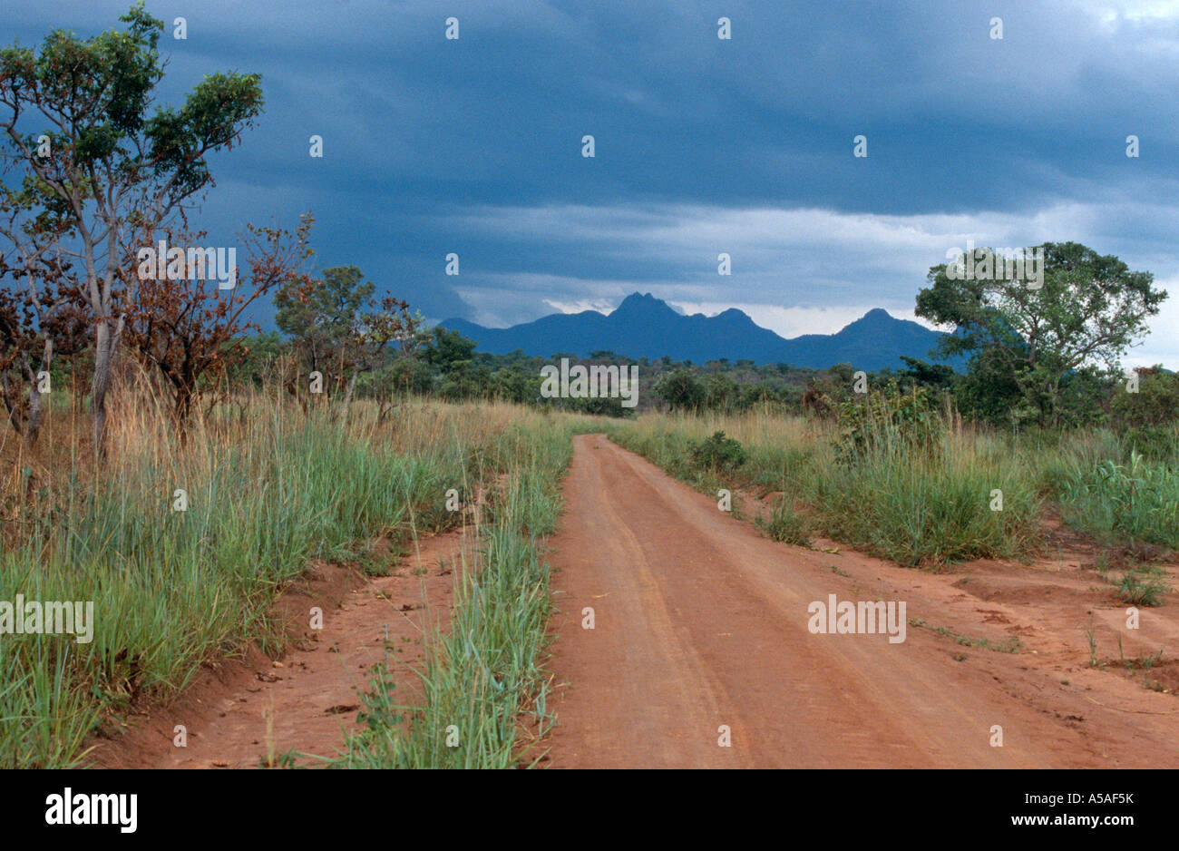 A view of the countryside in Northern Uganda Stock Photo