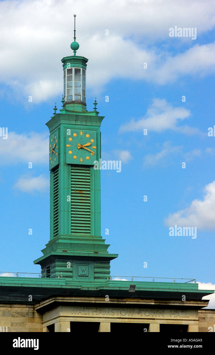 Walthamstow Town Hall tower clock Stock Photo 3672232 Alamy