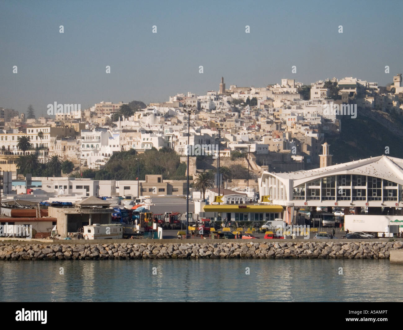 Arriving on the ferry at the port of Tangier from Algeciras in Spain