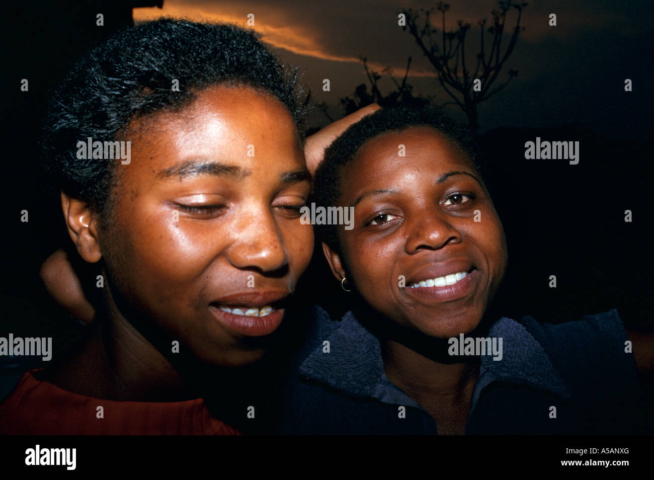 Portrait of two African women in South Africa Stock Photo - Alamy