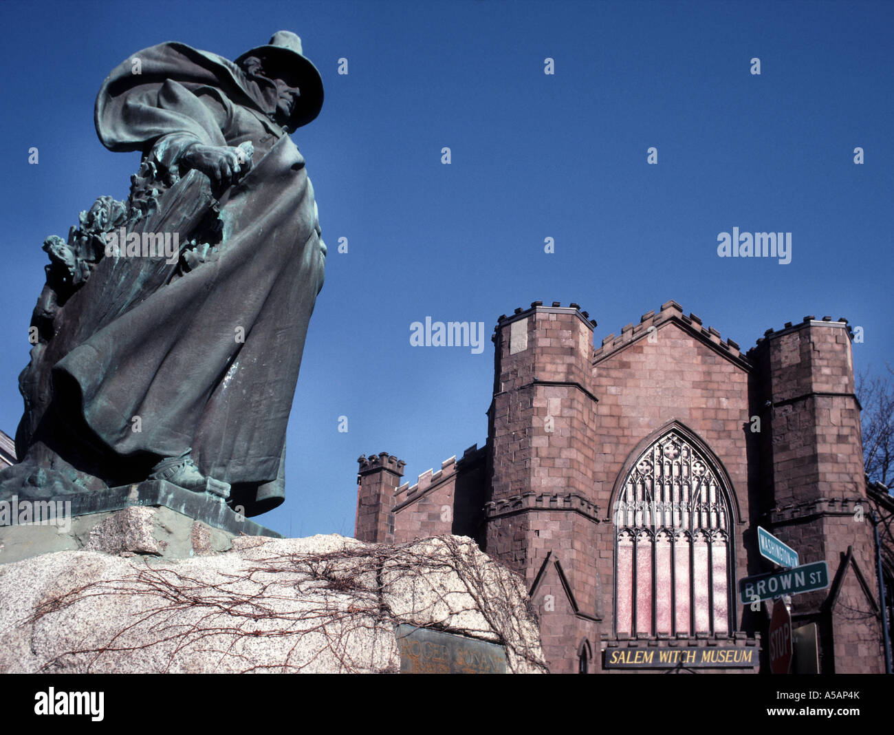 Statue of Roger Conant Salem Witch Museum Salem Massachusetts Stock Photo Alamy
