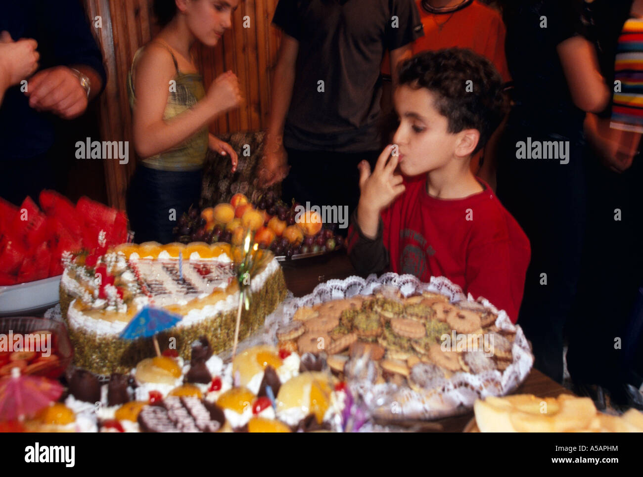 People at a birthday party in Beirut Stock Photo