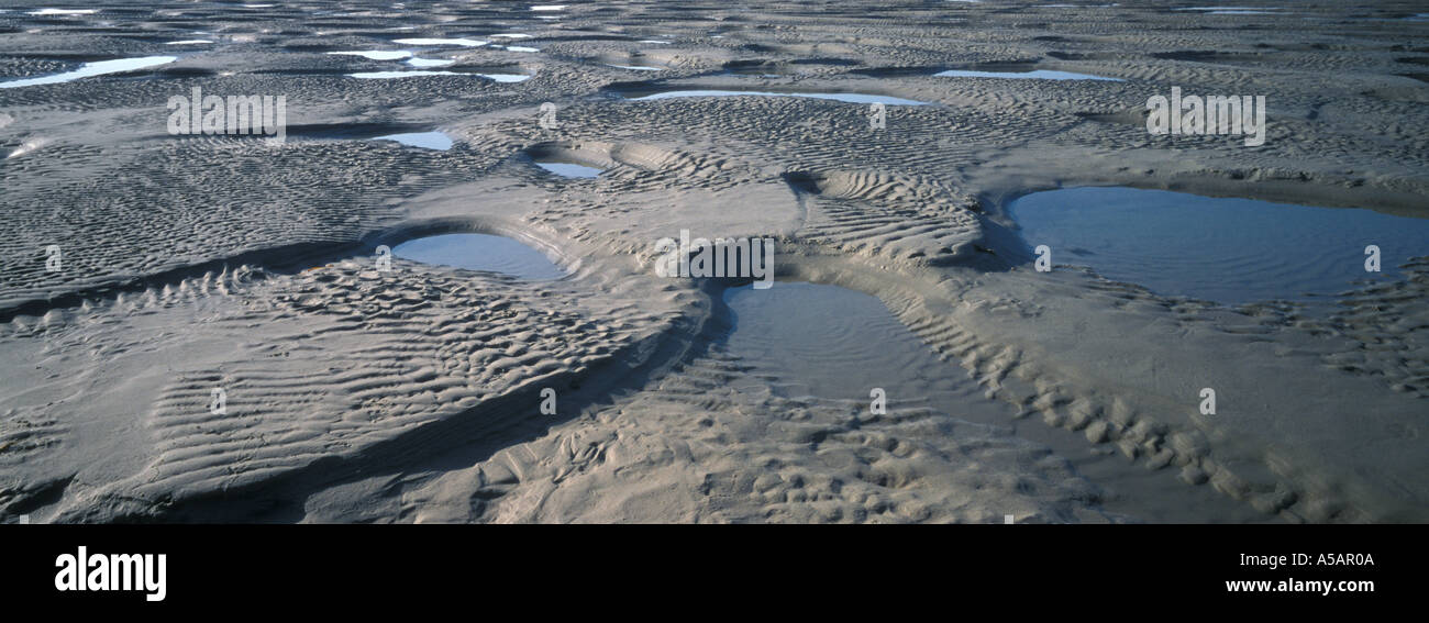 Sand patterns and tidal pools at East Head West Wittering Chichester