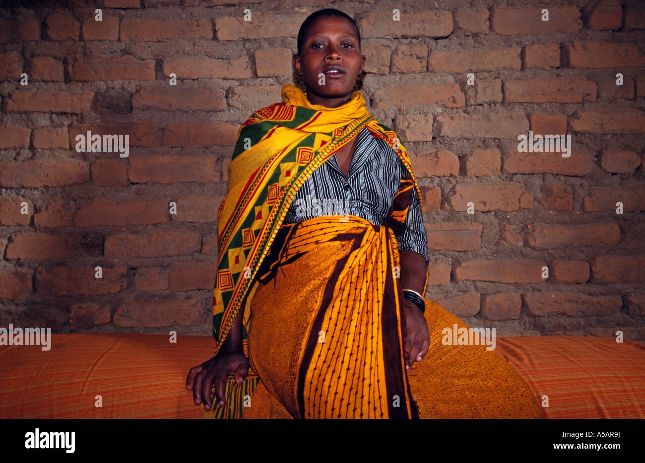 Portrait of female native, Nangwa, Tanzania, Africa Stock Photo