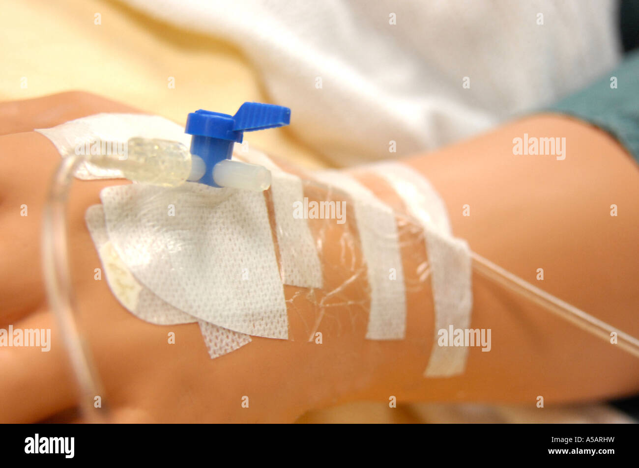 Saline Drip British Hospital London UK Stock Photo Alamy