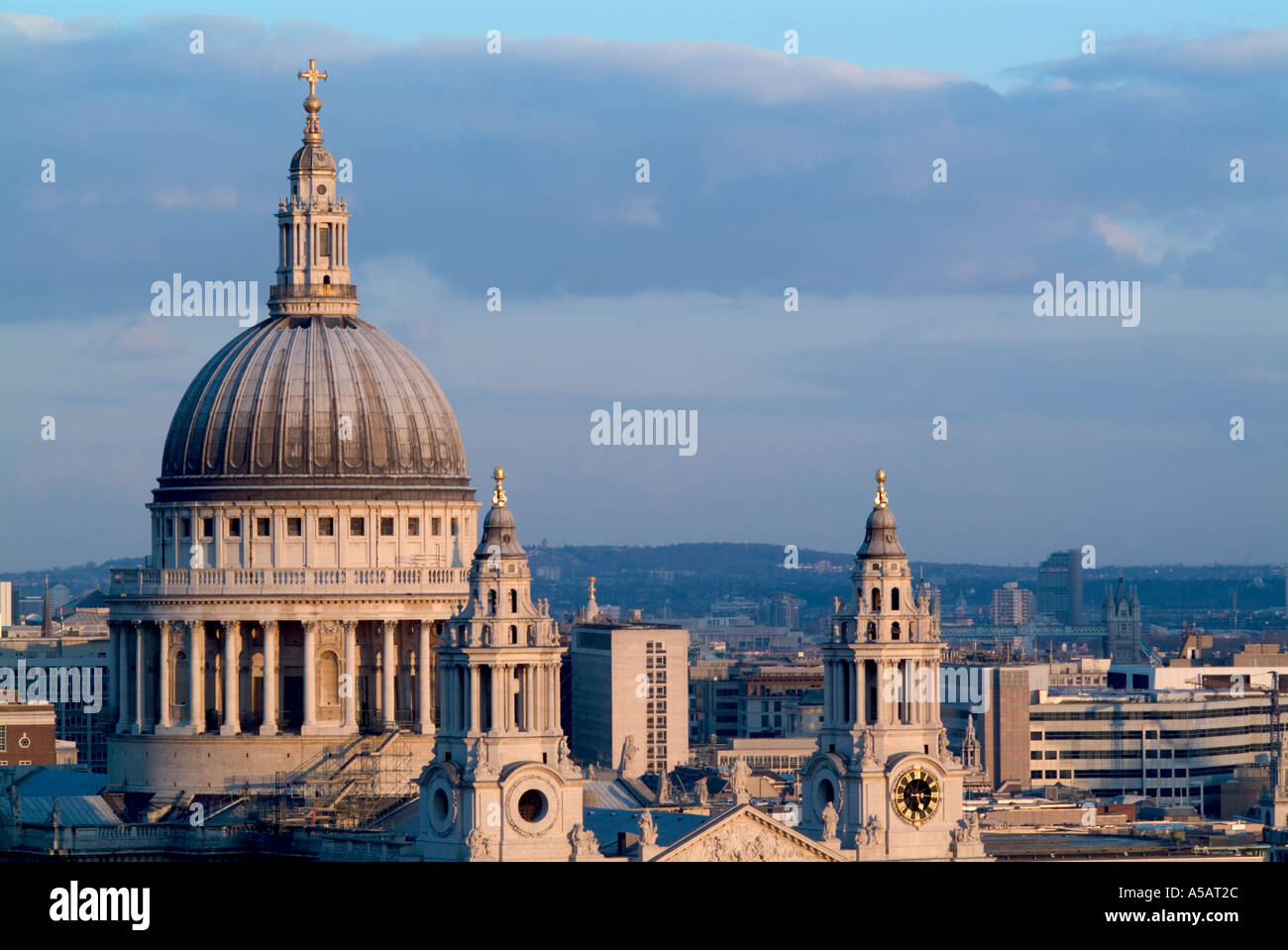 evening light on saint pauls cathedral london Stock Photo Alamy