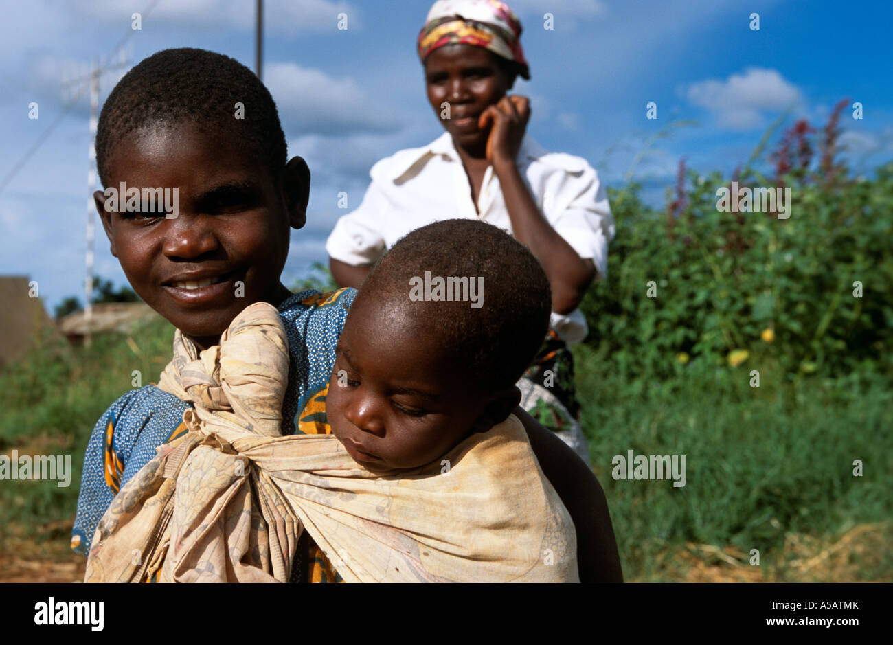 A young woman with a baby South Africa Stock Photo Alamy