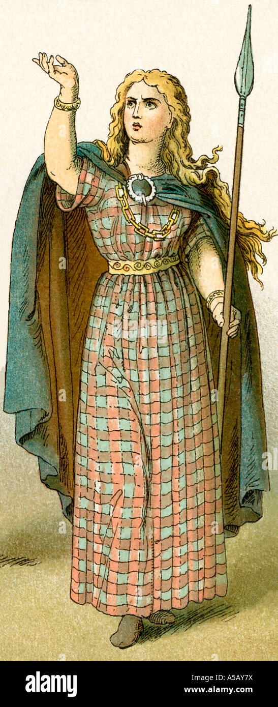 Boudica, queen of the English tribe known as the Iceni Stock Photo