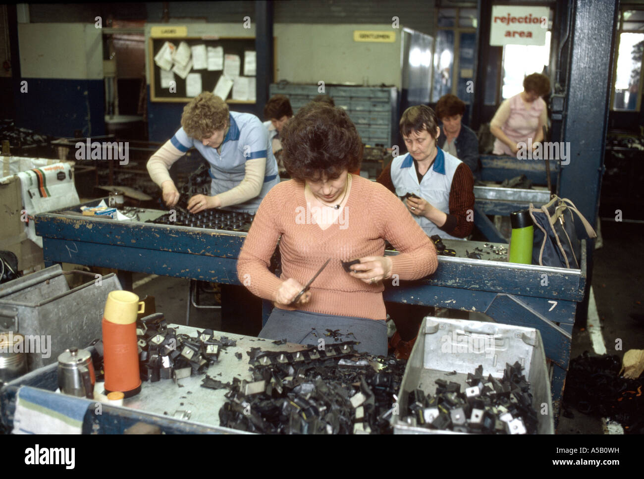 Rubber factory in Sutcliffe Yorkshire England in the 1980's Stock Photo