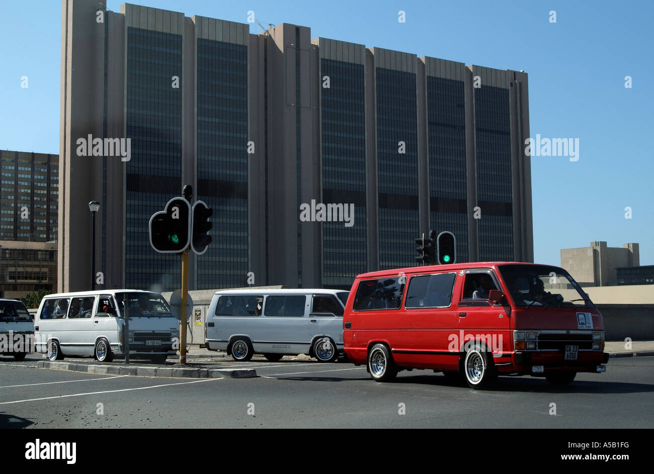 Cape Town minibus taxis.South Africa RSA Stock Photo
