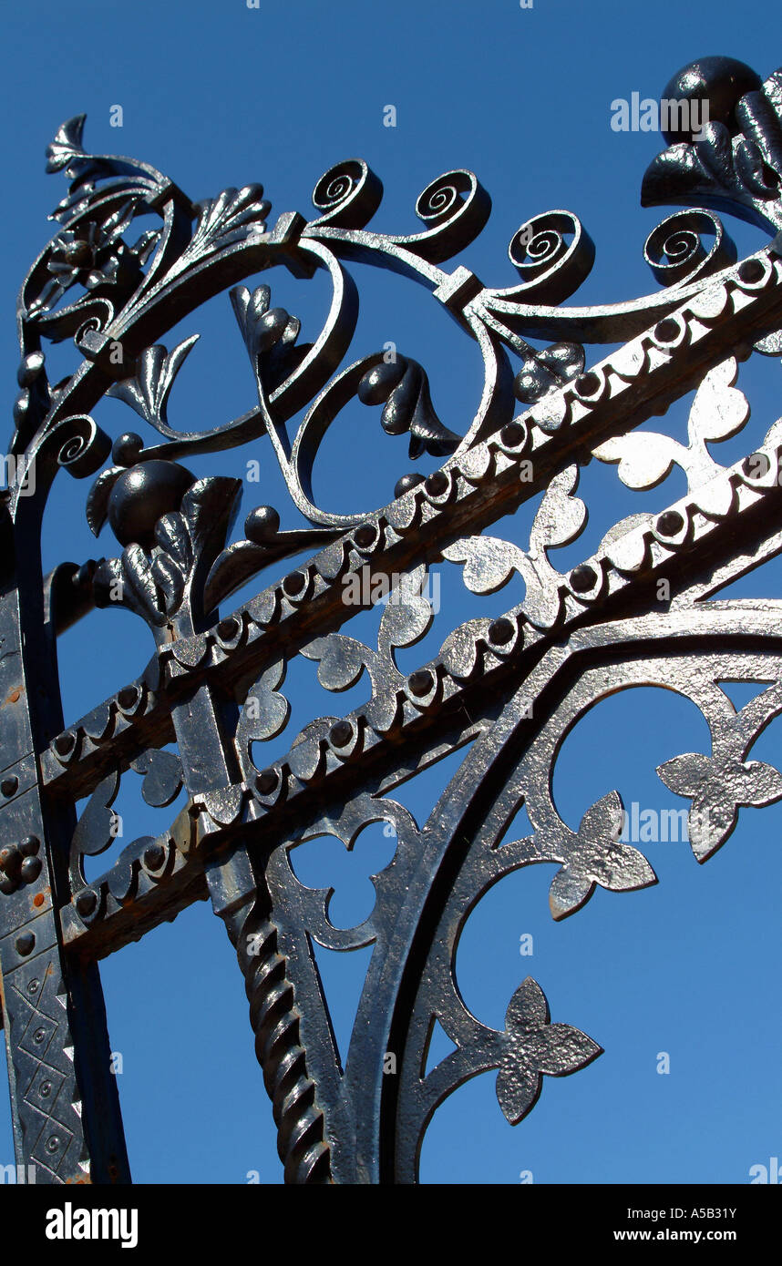 Iron gate detail Stock Photo Alamy